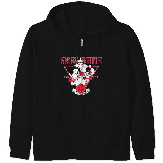 Disneyss Snow White Evil Queen Edgy Rose Graphic Zip Hoodies