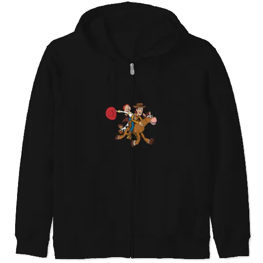 Disney And Pixars Toy Story Woody Jessie Bullseye Zip Hoodies