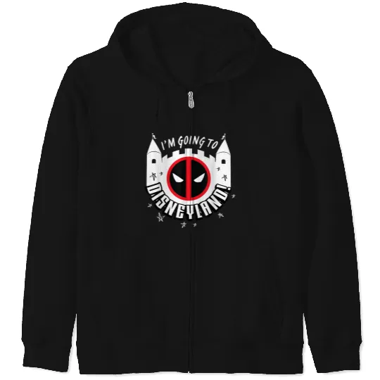 Marvels Studios Deadpool Wolverine Im Going To Disneyssland Zip Hoodies