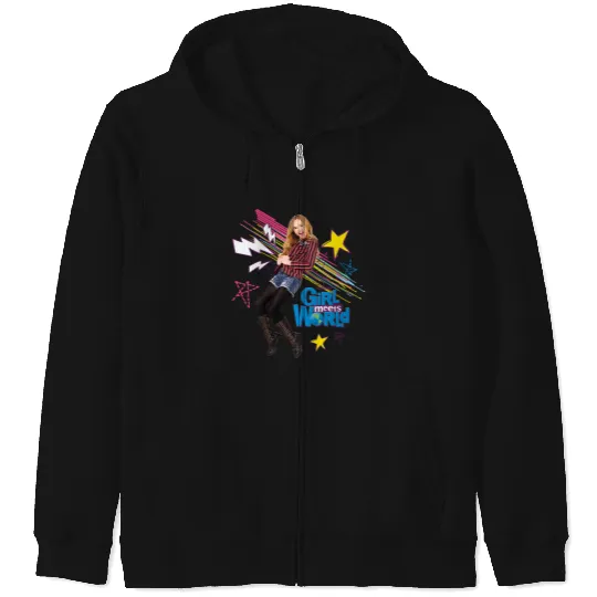 Disneyss Channel Girl Meets World Maya Hart Character Art Vneck Zip Hoodies