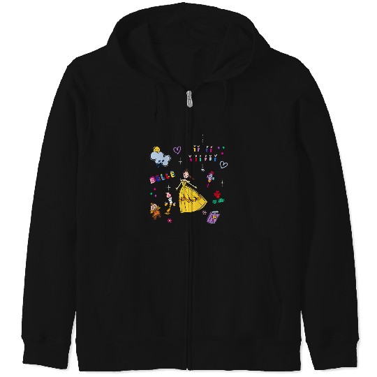 Disney Beauty and the Beast Belle Chibi Princess Icons Zip Hoodies