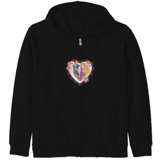 Disney Princess Rapunzel Flynn Rider Valentines Zip Hoodies
