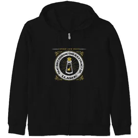 Disneyss Emperors New Groove Extract Of Llama Logo Zip Hoodies