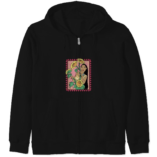 Disney Pocahontas Sunflowers Movie Still Zip Hoodies
