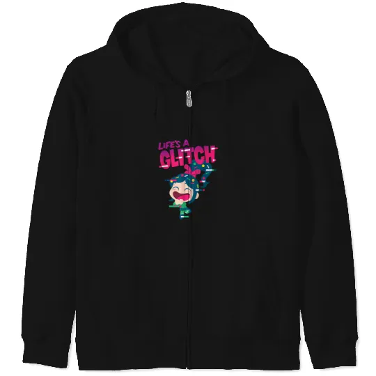 Disney Ralph Breaks the Internet Vanellope Glitc Zip Hoodies