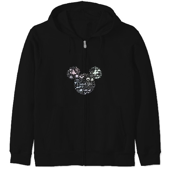Disney I Said Yes Engagement Proposal Mickey Head Icon Zip Hoodies