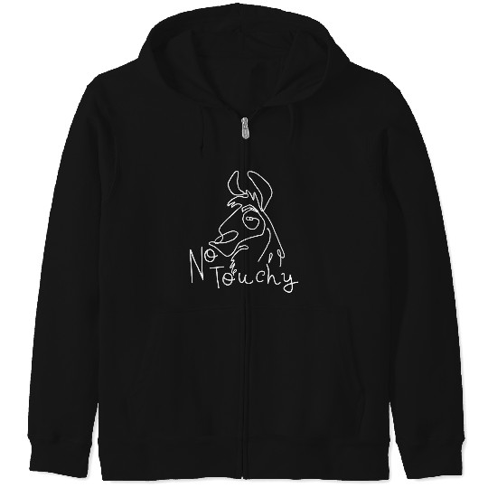 Disneyss Emperor New Groove Kuzco The Llama No Touchy Zip Hoodies