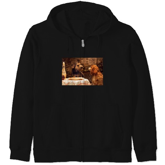 Disneyss Lady And The Tramp Live Action Shared Spaghetti Zip Hoodies