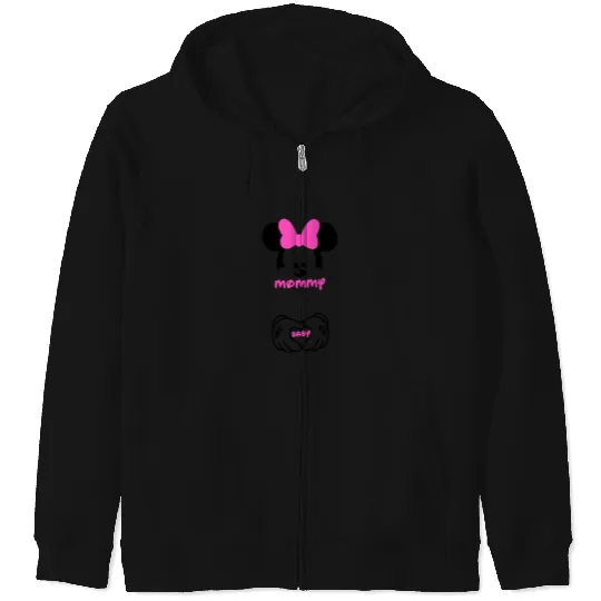 Minnie Mouse Mommy and Baby Maternity  -Disney Pregnancy - Pregnancy  - Bump  - - Disney  - Disneyland - Disney World 1 Zip Hoodies