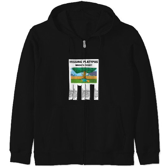 Disney Phineas And Ferb Missing Platypus Poster Zip Hoodies