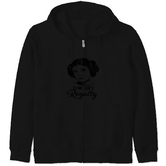 Princess Leia  - To Me, She_s Royalty Star s  - Star s s - Women_s Star s - Leia  - Disney Star s Zip Hoodies