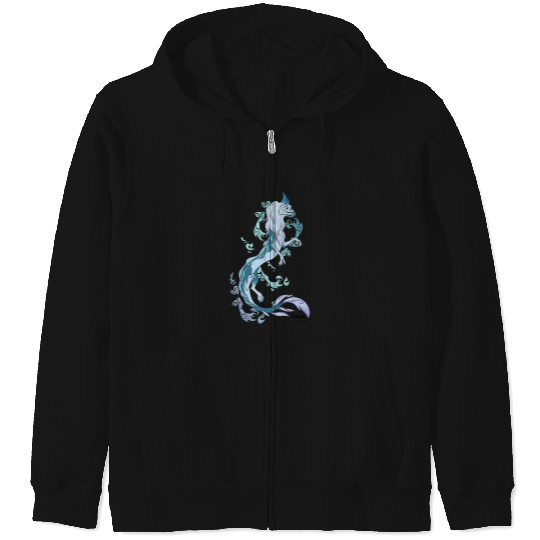 Womens Disney Raya And The Last Dragon Sisu Waves V-Neck Zip Hoodies