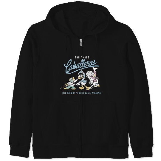Womens Disney The Three Caballeros Retro Donald Duck V-Neck Zip Hoodies