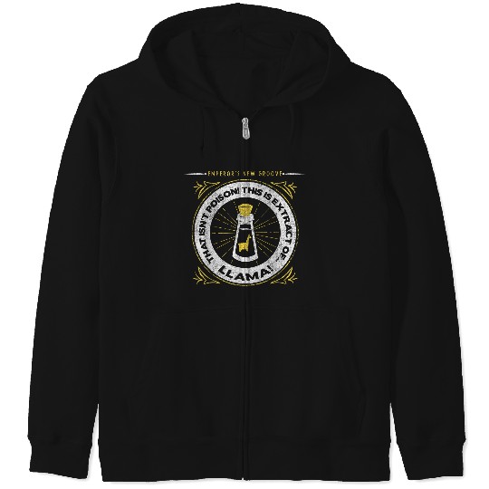 Disneyss Emperors New Groove Extract Of Llama Logo Zip Hoodies