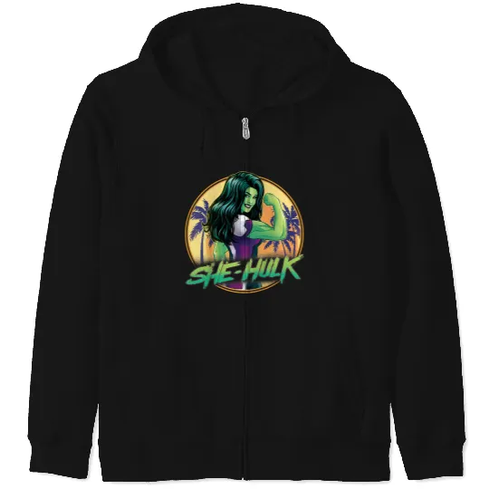 Marvels Studios She hulk Disneyss Plus Flex Zip Hoodies
