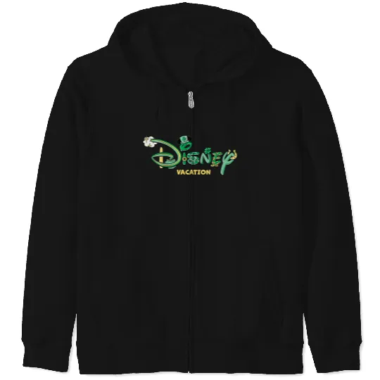 Disneyss Logo St Patricks Day Vacation Trip Matching Vneck Zip Hoodies