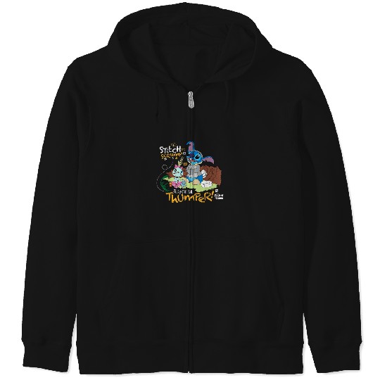 Disney 100 Stitch in Costume Bambi They Call Me Zip Hoodies
