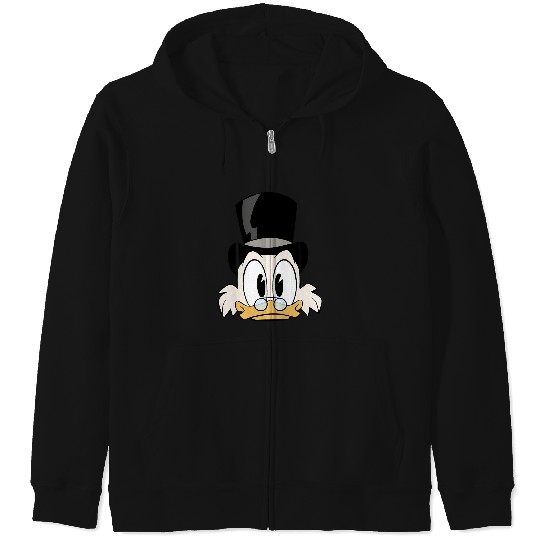 Disney Ducktales Scrooge Mcduck Big Face Zip Hoodies