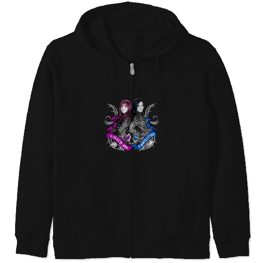Disney Descendants Mal And Evie Wicked And Fabulous Zip Hoodies