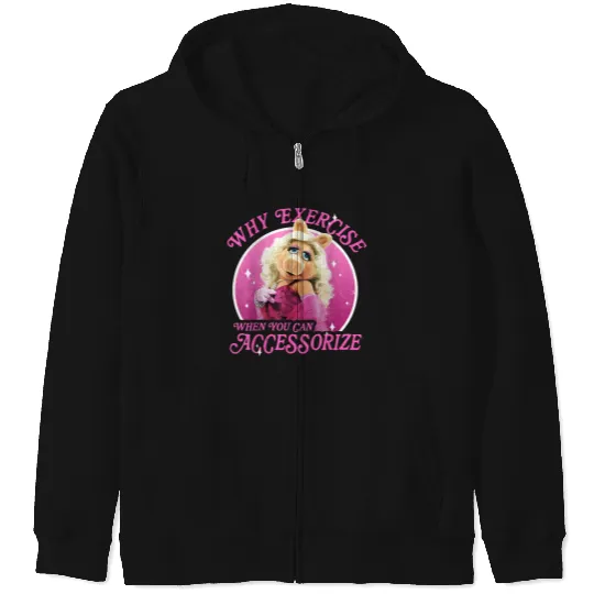 Disneyss The Muppets Miss Piggy Why Exercise Accessorize Zip Hoodies
