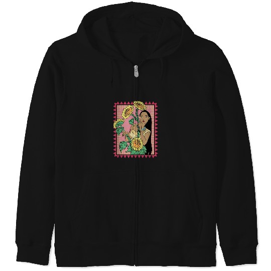 Disney Pocahontas Sunflowers Movie Still Zip Hoodies