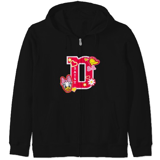 Disneyss Daisy Duck Varsity Oh So Stylish Zip Hoodies