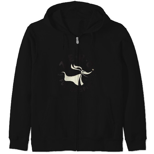 Disneyss The Nightmare Before Christmas Zero Spirit Animal Vneck Zip Hoodies