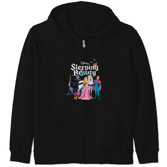 Disneyss Sleeping Beauty Characters Zip Hoodies