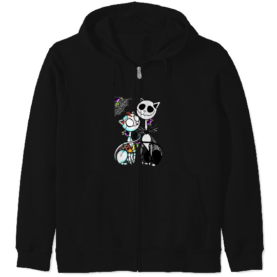 Cute Cat Jack Skellington and Sally iPhone Case: The nightmare dog zero , Nightmare Zero Dog Shirt ,  Zero Nightmare Before Christmas Disney Halloween Zip Hoodies