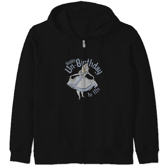 Disneyss Alice In Wonderland Alice Happy Unbirthday To Me Zip Hoodies