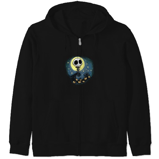 Cute Jack Skellington Starry Night Journal: The nightmare dog zero , Nightmare Zero Dog Shirt ,  Zero Nightmare Before Christmas Disney Halloween Zip Hoodies