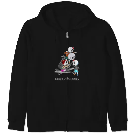 Father__Nightmares_Jack-Skellington_And 1 Girl 2 Boys Funny_Nightmare-Before-Christmas FATHER'S DAY Shirt  : The nightmare dog zero , Nightmare Zero Dog Shirt ,  Zero Nightmare Before Christmas Disney Halloween Zip Hoodies