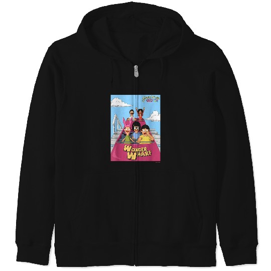 The Bobs Burgers Movie Wonder Wharf Roller Coaster Zip Hoodies