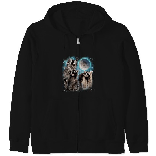 3 Racoon Moon Howling Raccoon Head Funny  : Bobs Burgers Family Shirt, Bobs Burgers Vintage Zip Hoodies