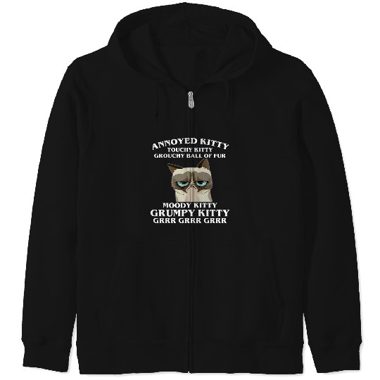 Annoyed Kitty Touchy Kitty Grouchy Ball  Fur Moody Kitty Grrr Relaxed Fit : Bobs Burgers Family Shirt, Bobs Burgers Vintage Zip Hoodies