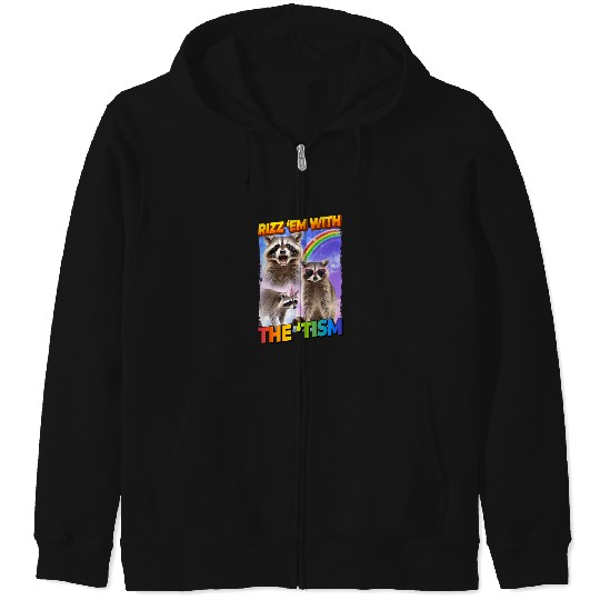 Funny Raccoon Meme Rizz Em With The Tism  : Bobs Burgers Family Shirt, Bobs Burgers Vintage Zip Hoodies