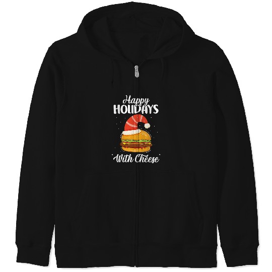 Happy Holidays with Cheese Christmas Xmas Cheeseburger  : Bobs Burgers Family Shirt, Bobs Burgers Vintage Zip Hoodies