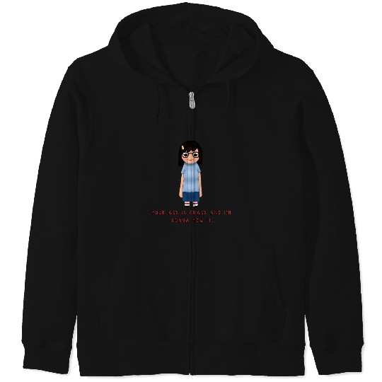 Tina Funny Quote Chibi  : Bobs Burgers Family Shirt, Bobs Burgers Vintage Zip Hoodies