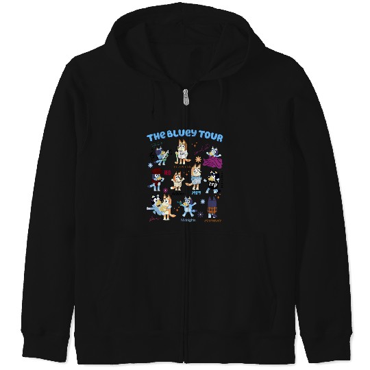 Discover BlueyDad The Eras Tour Vintage Cartoon TShirt Zip Hoodies