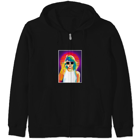 Discover Taylor Pop Art Zip Hoodies
