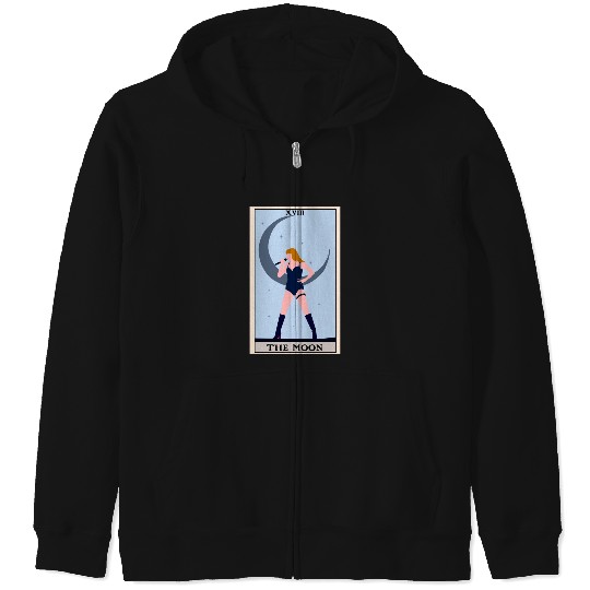 Discover Tarot - The Moon - Taylor Zip Hoodies