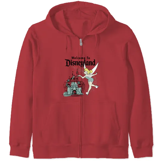 Disneyland Zip Hoodies, Tinker Bell Zip Hoodies, Tinkerbell Zip Hoodies