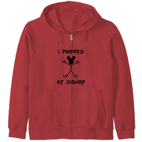 I Pooped At Disney Funny Men's Zip Hoodies, Disney's Men's Zip Hoodies, Vacation Zip Hoodies