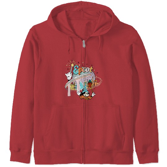 Disney Epcot Zip Hoodies, Vintage Epcot 1982 Zip Hoodies