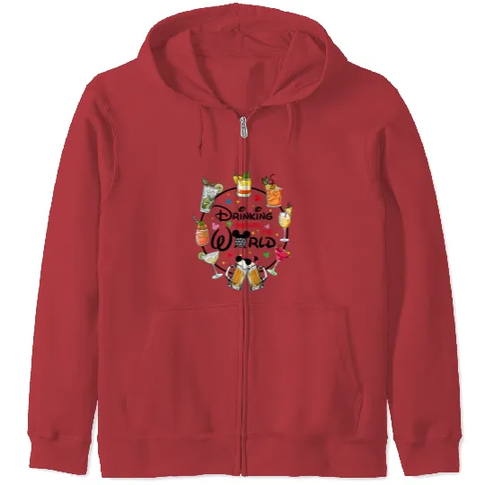 Snacking Around The World, Drinking Around The World, World Traveler Zip Hoodies, Disney Family Zip Hoodies