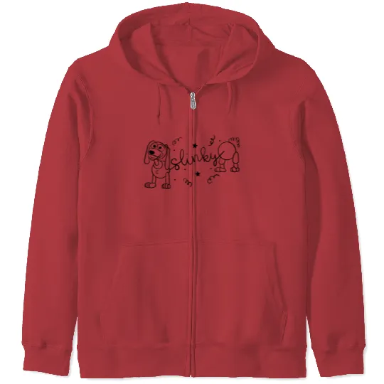 Cute Slinky Dog Disney Zip Hoodies, Disney Zip Hoodies, Mickey Ears Slinky Dog Zip Hoodies