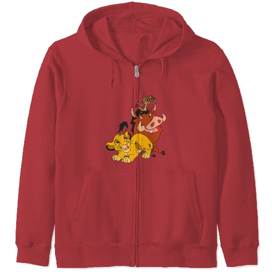 Disney The Lion King Young Simba Timon And Pumbaa Zip Hoodies, Magic Kingdom Trip  Zip Hoodies Family Birthday Gift