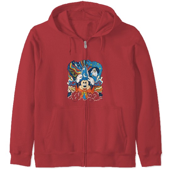 Disney Fantasia Sorcerer Mickey Stay Magical Zip Hoodies, Fantastic Disney Hollywood Studio