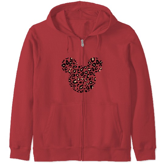 Leopard print Mickey Zip Hoodies, Animal Kingdom Zip Hoodies, women's Disney Zip Hoodies