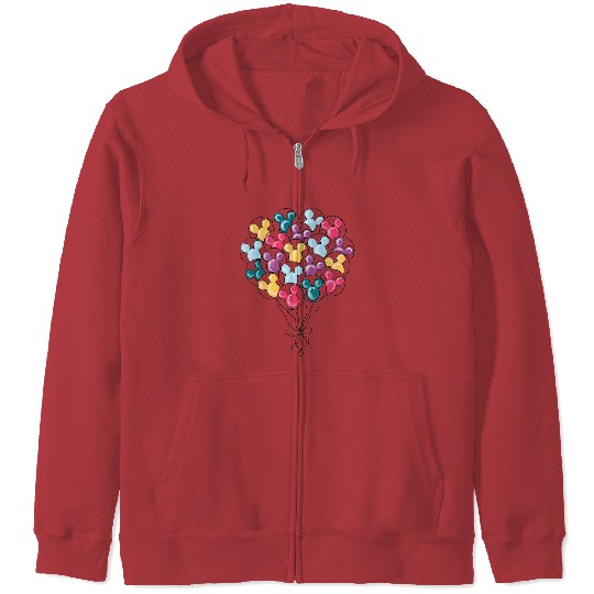 Watercolor Mickey balloon Zip Hoodies, Disney balloon Zip Hoodies, Magic Kingdom Zip Hoodies